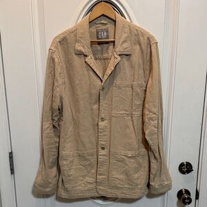 GAP Men's Beige Linen Shirt Jacket